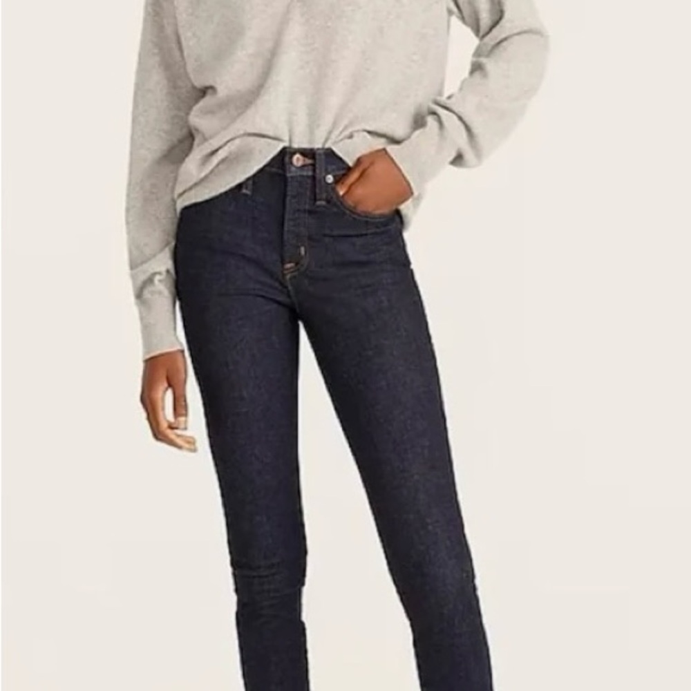 J Crew High Rise Skinny Jeans in Dark Wash Size 29